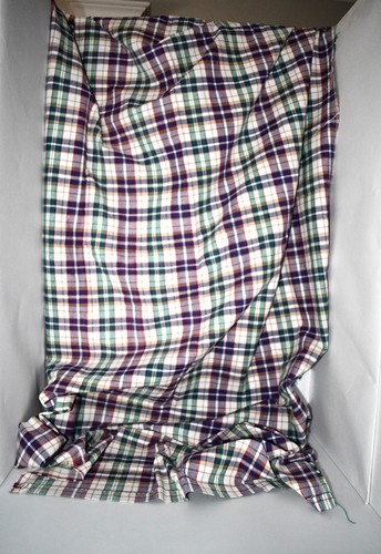 Longaberger Woven Traditions Plaid Fabric Approx 36" x 74" Good Condition - Picture 2 of 4
