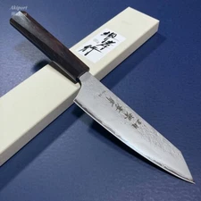 Japanese Kengata Santoku Knife SAKAI TAKAYUKI  VG10 160mm Nashiji Ebony Japan