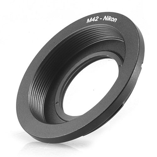 M42 Pentax screw mount Lens to Nikon F Ai-s Camera adapter Ring w Glass Infinity - Picture 2 of 3