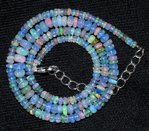 16 " Naturel Éthiopien Rose Opale Wello De Feu Pierre Précieuse Perle - Foto 5