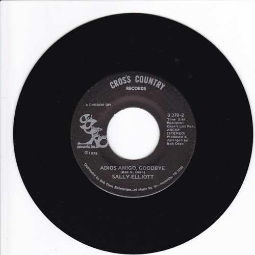 SALLY ELLIOTT I'm Just Cheating Me VG+ 45 RPM - Imagen 2 de 2