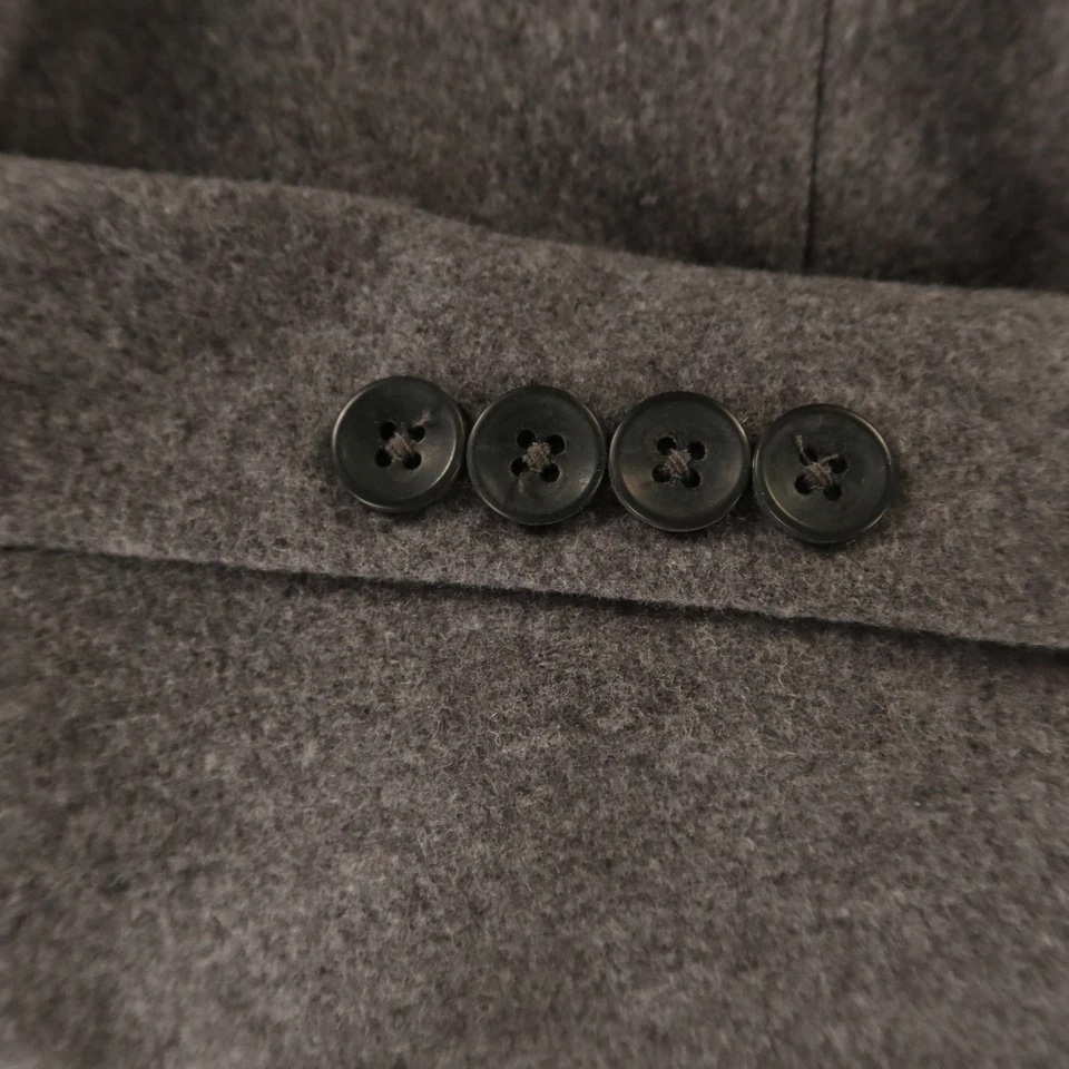 Chaqueta de tweed de colección M gris jaspeado lana cachemir franela blazer abrigo deportivo 40S Foto 4 de 4