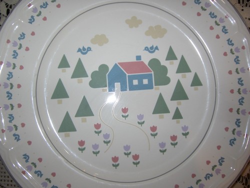 Sango Home Sweet Home Platte Hackteller Steingut Haus Bäume Blumen 274553 - Bild 7 von 8