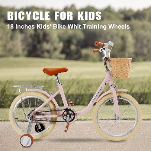 16 Zoll Kinderfahrrad für Mädchen Jungen mit Stützrädern Korb BMX Kinder Fahrrad - Bild 2 von 20