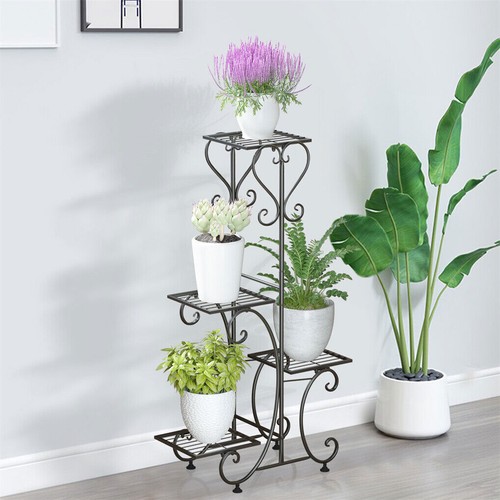 4 Tier Strong Antirust Metal Plant Stand Corner Flower Shelf Display Rack Holder - Picture 5 of 20