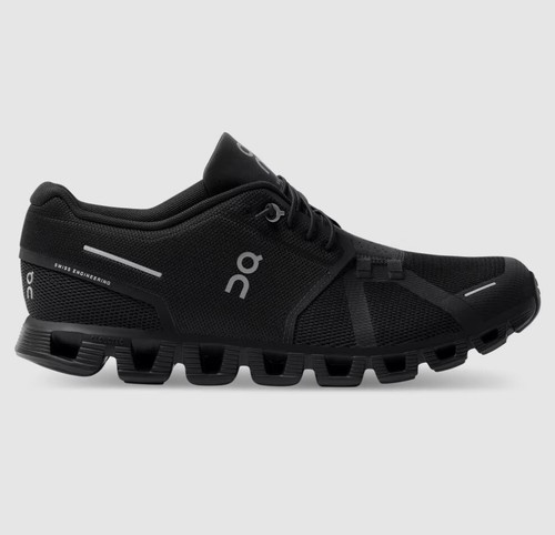 Men's On Running Cloud 5 All Black Shoes - On Running Authetic Shoes size 8 - 14