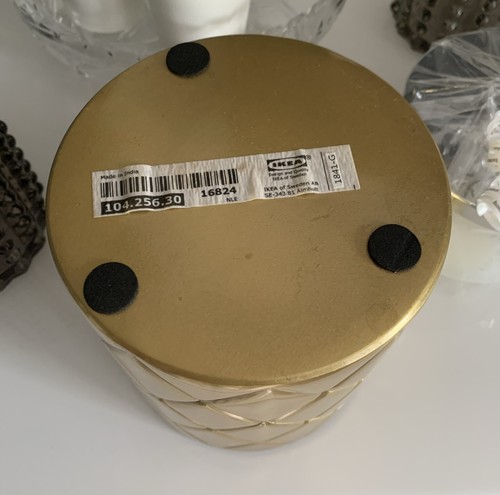 Ikea ÜbertopfVindfläkt Gold Aus Metall Blumentopf/übertopf Ø12,5cm.x14,5cm.höhe - Bild 6 von 9