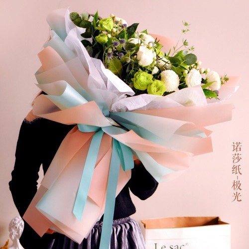 20 Blatt Florist Blume Geschenkpapier Aurora Matt Blumenstrauß Folie Wasserdicht Kunst - Bild 5 von 17