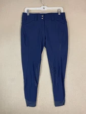 Ariat Pro Series Riding Pants Womens 28 Blue Tri Factor Grip Knee Patch Breech