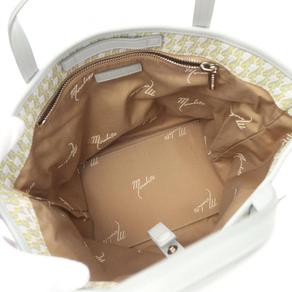 Bolso de Mano MORABITO Autograph PM Lona Cuero Gris Multicolor Usado Mujer Foto 3 de 4