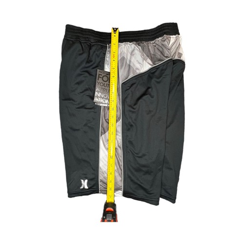 Hurley Nike Dri Fit Herren M Medium Basketball Sport Shorts Multiply schwarz grau - Bild 6 von 7