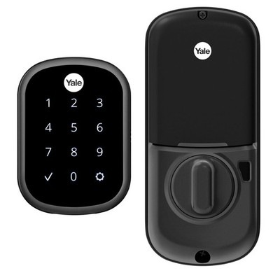 High-Tech Black Suede Deadbolt with Touch Keypad - Secure Your Home Effortlessly