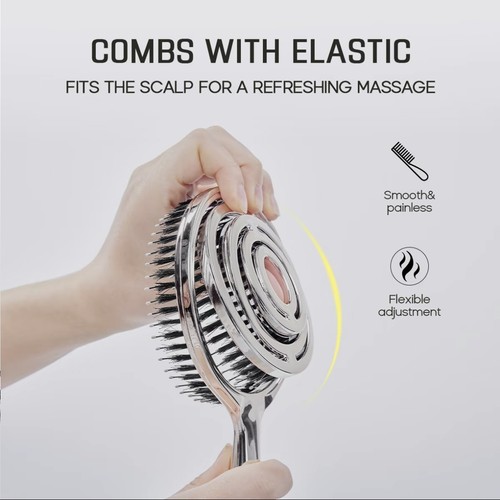 HALOVIDA Hollow Round Bristle Brush - Anti-Static Massage Brush - Picture 4 of 6