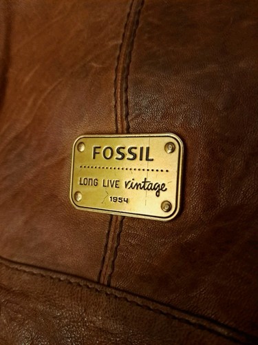 Borsa a tracolla Fossil lunga vita vintage in pelle hobo tracolla PULITA all'interno!! - Foto 3 di 10