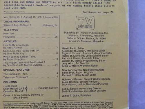 TV Guide August 31, 1968: Los Angeles - Picture 3 of 5