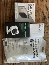 Wyze Camera With Window Mount 3 Pack Of Entry Sensors And 20’ USB Extension Cord