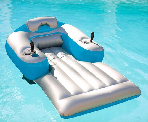 Pool Candy Splash Runner 2 Motorized Inflatable Lounger Pool/Lake Chair Float - Picture 3 of 7