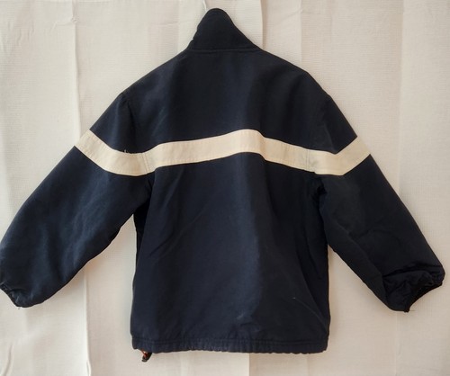 Vintage 90s Gap Navy Blue White Stripe Fleece Lined Zip Jacket Kids Size S/5-6 - Picture 2 of 3