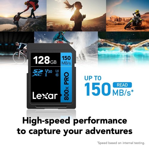 Lexar High-Performance 800x PRO BLUE Series 128GB SDXC UHS-I Memory Card - Picture 2 of 7
