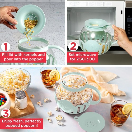 Ecolution Patented Micro-Pop Microwave Popcorn Popper with Temperature - Picture 3 of 5