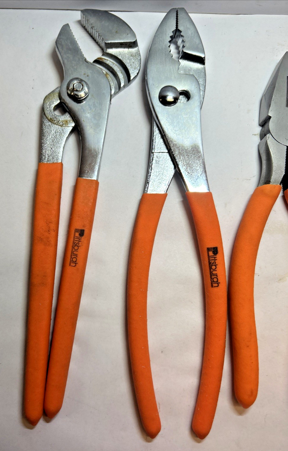 PITTSBURGH 5 pc Various Plier Set Carbon Steel Linesman Long Nose Cutter
