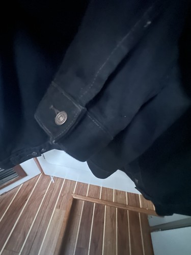 Chaqueta de mezclilla Levi's 70507 negra estándar Trucker para hombre talla XXL - Imagen 6 de 7