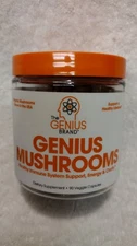 The Genius Brand Genius Mushrooms Organic - 90 Capsules - Exp 1/2026. New/Sealed