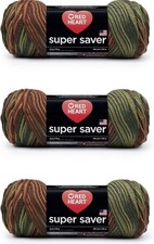 Red Heart Super Saver Yarn - 3 Pack Yarn - Acrylic - Knitting/Crochet 364 Yards