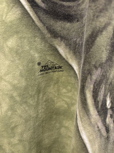 THE MOUNTAIN GREEN ALIEN T SHIRT DAVID PENFOUND ARTWORK TYE DYE COTONE 4XL - Foto 3 di 6