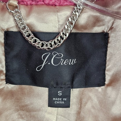 J Crew Damen Teddy Sherpa Top Mantel S Rosa Einreiher Druckknopf Polyester - Bild 9 von 23