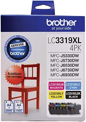 Genuine Brother LC3319XL 4-Ink Value Pack, Black, Cyan, Magenta, Yellow - Picture 1 of 1