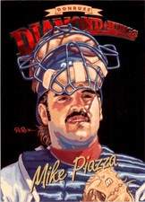 1994 Donruss Diamond Kings #DK-15 Mike Piazza Los Angeles Dodgers