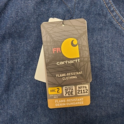Carhartt Flame Resistant Carpenter Jeans Mens 40x30 Blue Straight FRB13 Workwear - Picture 4 of 10