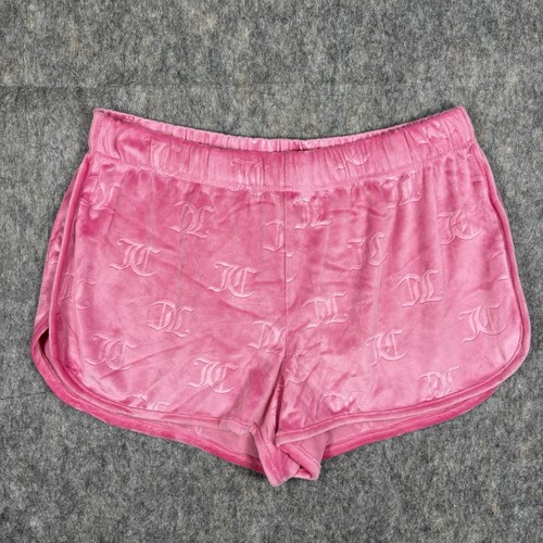Vintage Y2K Juicy Couture Velour Shorts Women's Medium Low Rise Pink Sleepwear