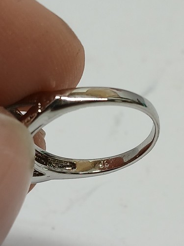 Signed JS Joseph Schmid .925 Sterling Silver Huge Diamond Ring Size 5 - Picture 7 of 10
