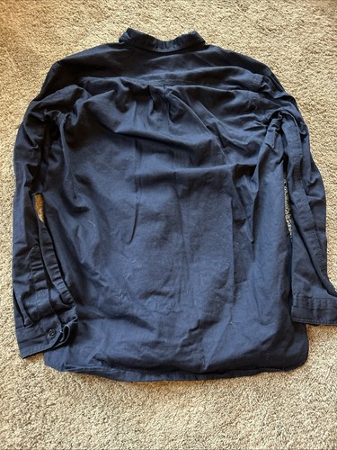 Carhartt FR Fire Resistant Jacket Button Up XL Size Blue - Picture 5 of 5