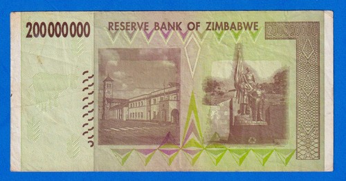 ZIMBABWE 200 MILLION 200,000,000 2008 P-81 CIRCULATED REPLACEMENT NOTE ZA0004004 - Picture 2 of 4