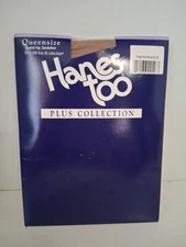 VTG Hanes Too Plus Collection Pantyhose Size:3Q Control Top Little Color Sty:E08