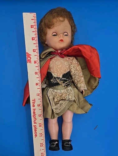 Vtg Roddy Doll Made In England Short Red Curly Hair Blue Eyes Cinderella Shoes - Picture 13 of 13