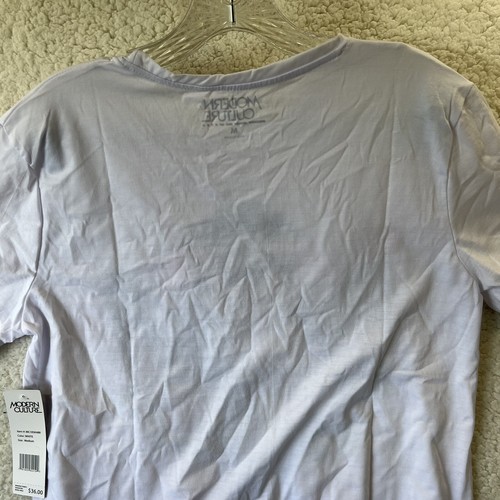Modern Culture Men’s White Floral/Skull Design T-Shirt Size Medium NWT - Picture 11 of 12