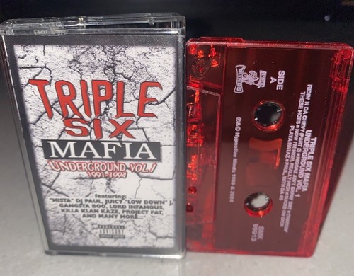 Triple Six Mafia Underground Vol. 1 Limited RED Cassette Tape Three 6 Mafia - Picture 2 of 2