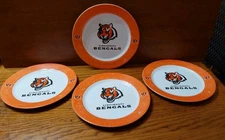 Cincinnati Bengals Melamine Dinner Plates 4pc Vintage Duck House