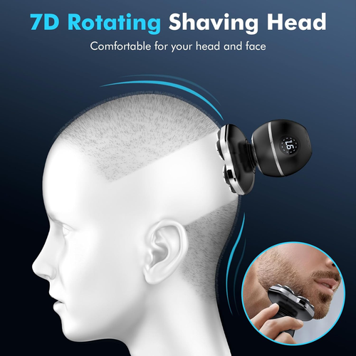 Afeitadoras de cabeza para hombres calvos 2025 mejorado kit de afeitadora magnética impermeable húmedo/seco - Imagen 2 de 7