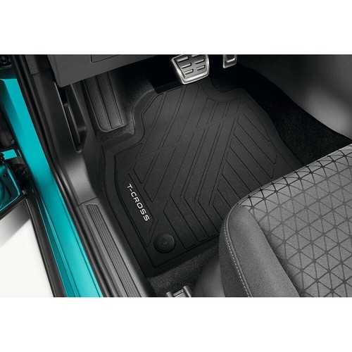 VW T CROSS Premium Rubber Floor Mats All Weather LHD Genuine 2GM06150082V - Picture 3 of 4