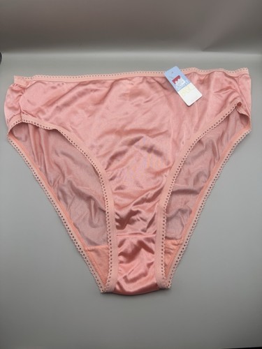 Simply Basic pfirsichfarbenes hochgeschnittenes Nylonhöschen Größe 10 neu mit Etikett - Bild 1 von 4