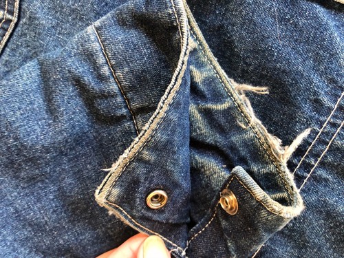 Vtg Oshkosh Bgosh Denim Barn Coat quilted lined Size 42R 1970's - Picture 8 of 8