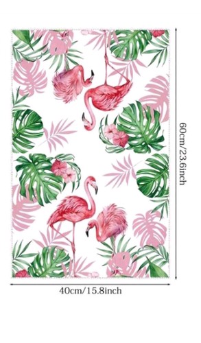 Pink Flamingo Tea Towels Dish Cloths Kitchen Accessories  - Picture 3 of 3