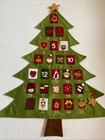 Vintage Large Countdown To Christmas Advent Calendar Tree with Star CUTE 37"