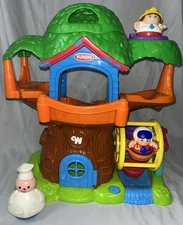 Playskool Weeble Wobble Musical Treehouse Playset 2004 Edition W/ 3 Weebles