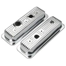 Trans-Dapt 9458 Traditional Valve Cover Caps Short For Chrome